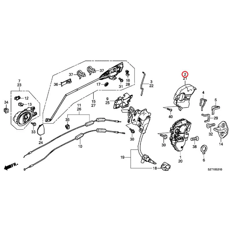 [NEW] JDM HONDA CR-Z ZF1 2012 Door Locks/Outer Handles GENUINE OEM - Image 3