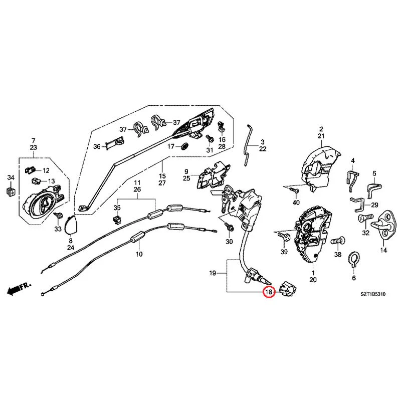 [NEW] JDM HONDA CR-Z ZF1 2012 Door Locks/Outer Handles GENUINE OEM - Image 30
