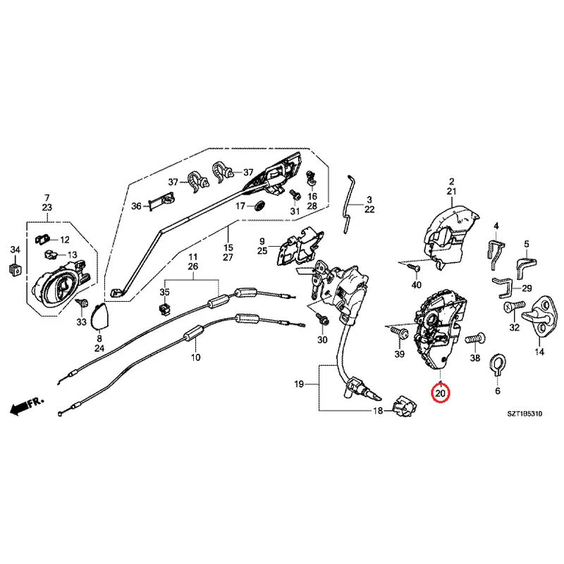 [NEW] JDM HONDA CR-Z ZF1 2012 Door Locks/Outer Handles GENUINE OEM - Image 32