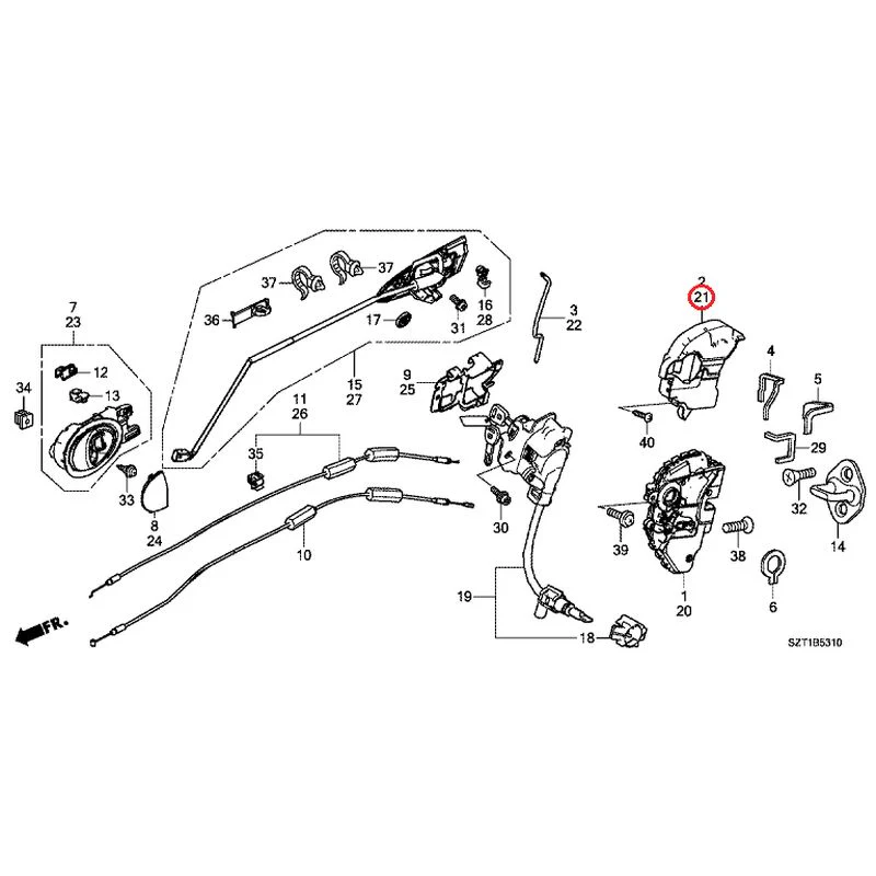 [NEW] JDM HONDA CR-Z ZF1 2012 Door Locks/Outer Handles GENUINE OEM - Image 33