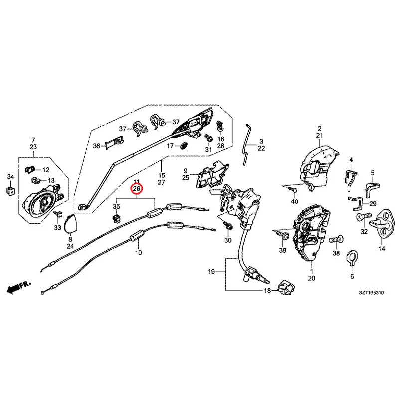 [NEW] JDM HONDA CR-Z ZF1 2012 Door Locks/Outer Handles GENUINE OEM - Image 40