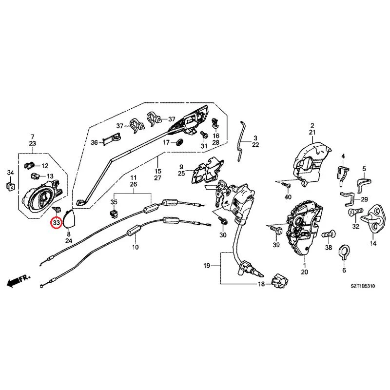 [NEW] JDM HONDA CR-Z ZF1 2012 Door Locks/Outer Handles GENUINE OEM - Image 54
