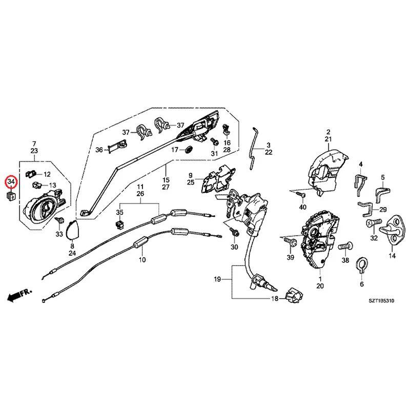 [NEW] JDM HONDA CR-Z ZF1 2012 Door Locks/Outer Handles GENUINE OEM - Image 55