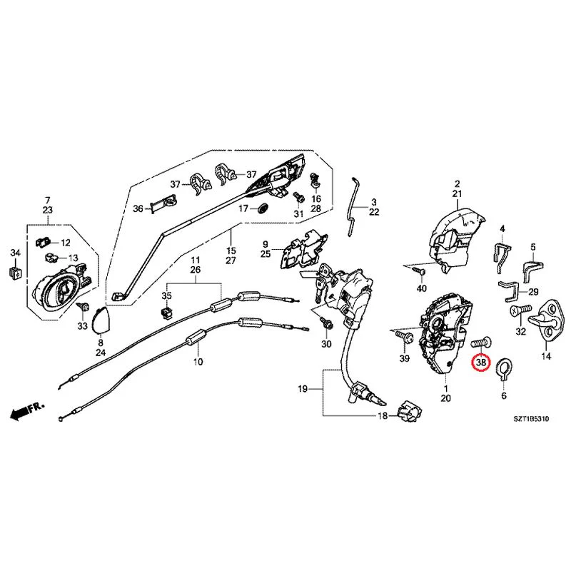 [NEW] JDM HONDA CR-Z ZF1 2012 Door Locks/Outer Handles GENUINE OEM - Image 59
