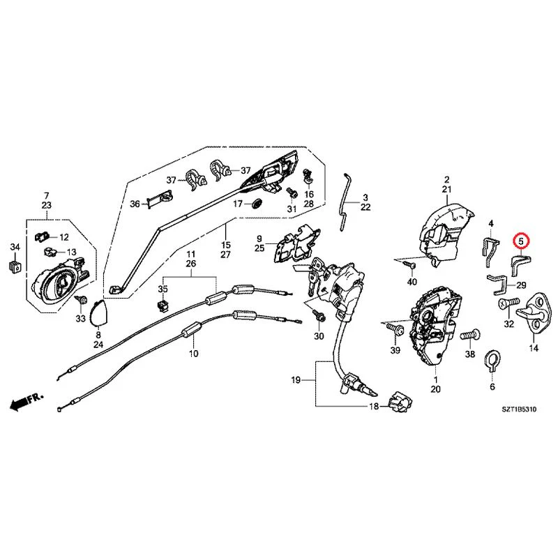 [NEW] JDM HONDA CR-Z ZF1 2012 Door Locks/Outer Handles GENUINE OEM - Image 6