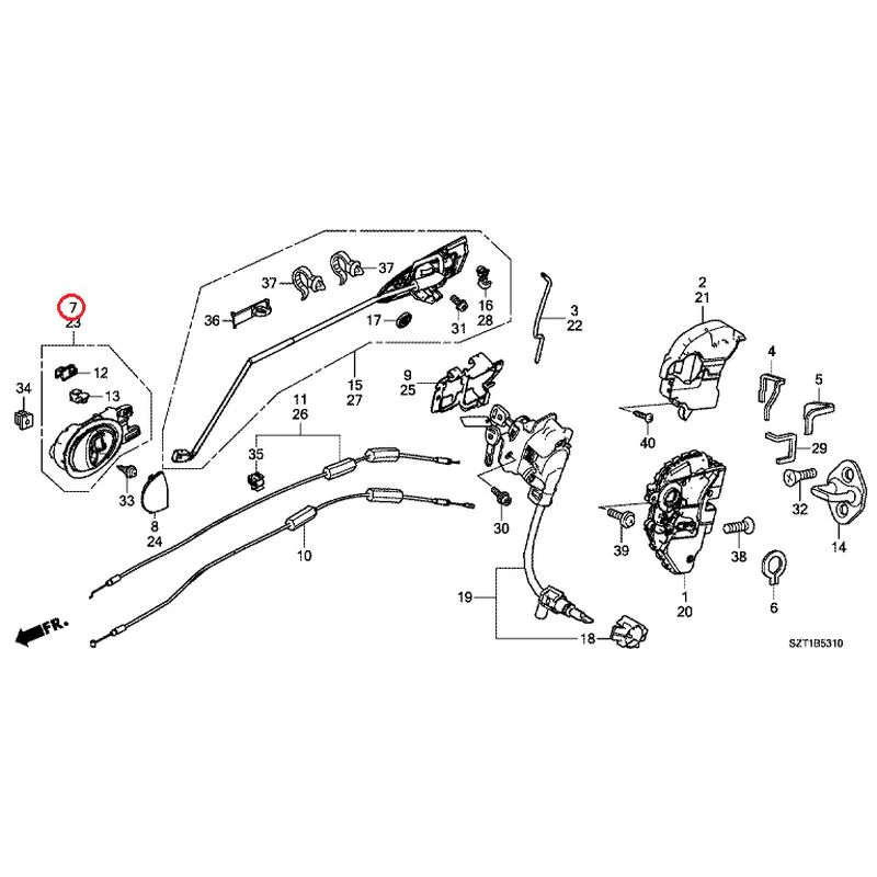 [NEW] JDM HONDA CR-Z ZF1 2012 Door Locks/Outer Handles GENUINE OEM - Image 9