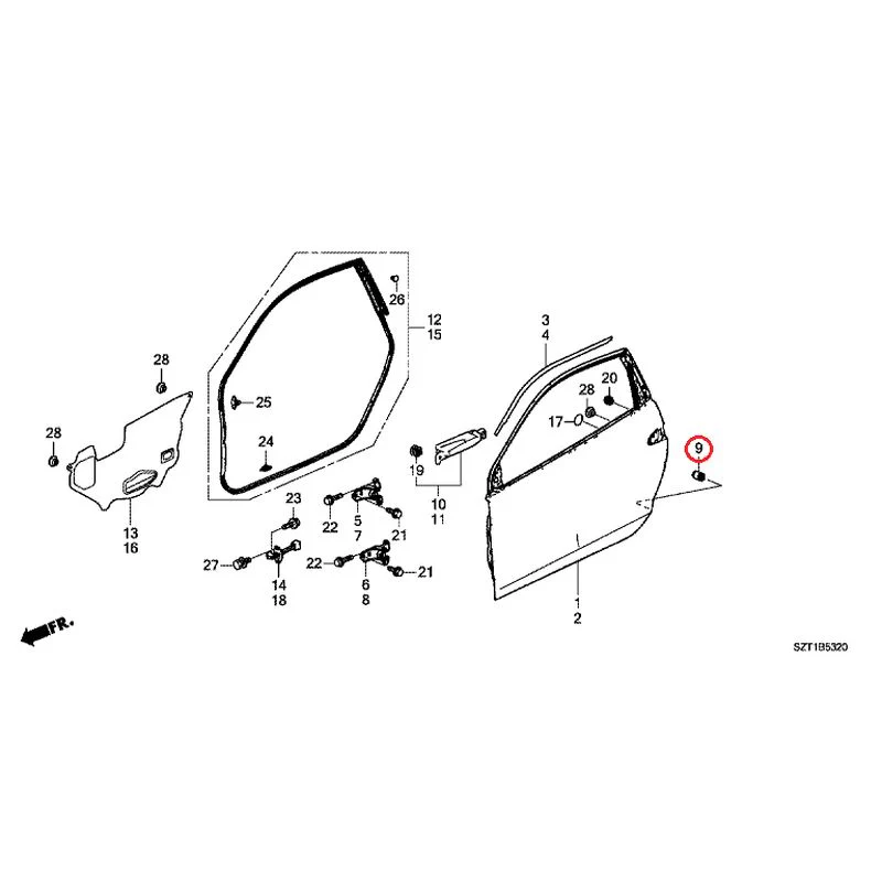 [NEW] JDM HONDA CR-Z ZF1 2012 Door Panels GENUINE OEM - Image 10