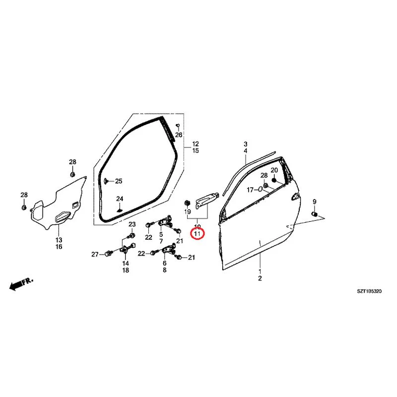 [NEW] JDM HONDA CR-Z ZF1 2012 Door Panels GENUINE OEM - Image 12