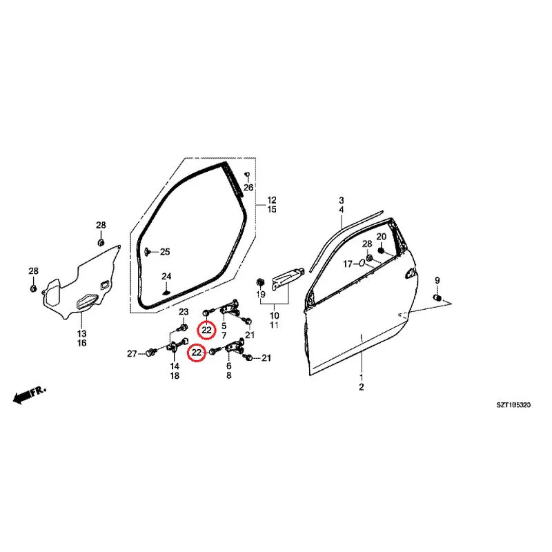 [NEW] JDM HONDA CR-Z ZF1 2012 Door Panels GENUINE OEM - Image 23