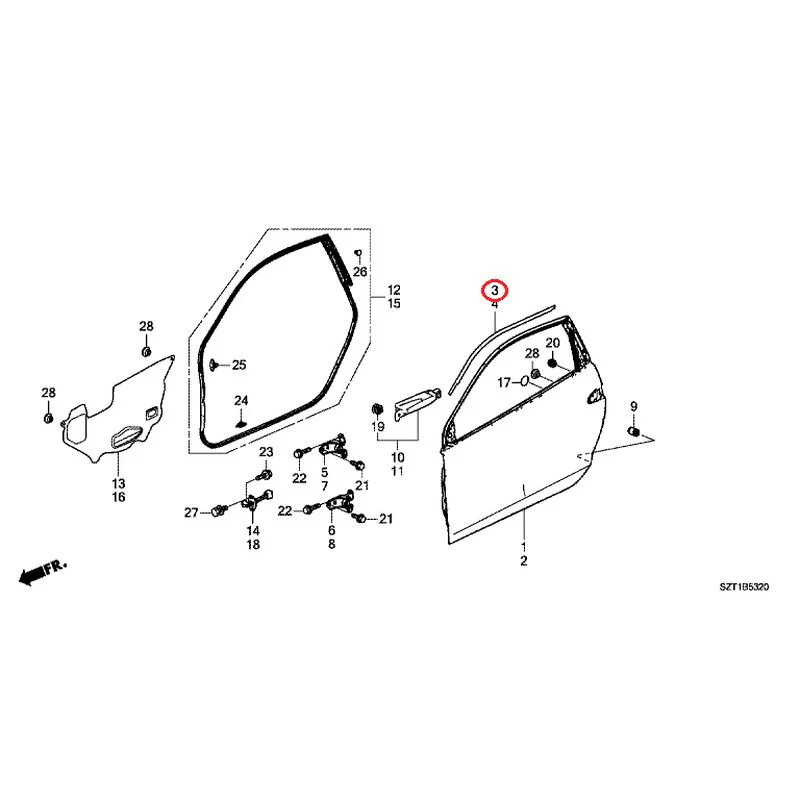 [NEW] JDM HONDA CR-Z ZF1 2012 Door Panels GENUINE OEM - Image 4