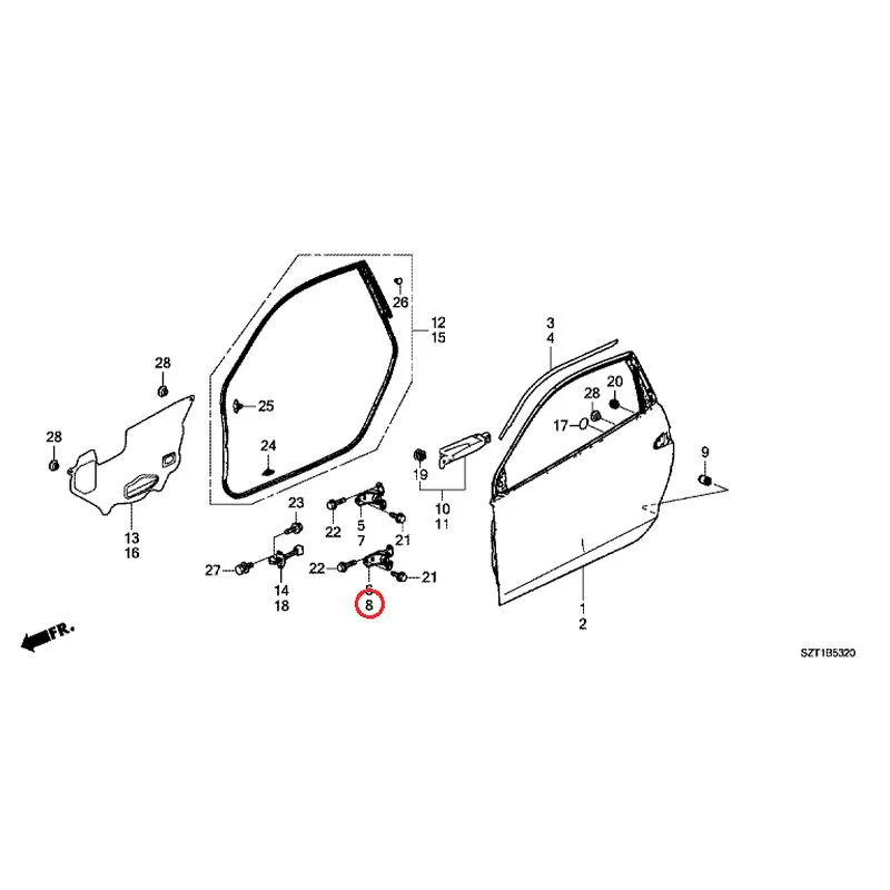 [NEW] JDM HONDA CR-Z ZF1 2012 Door Panels GENUINE OEM - Image 9