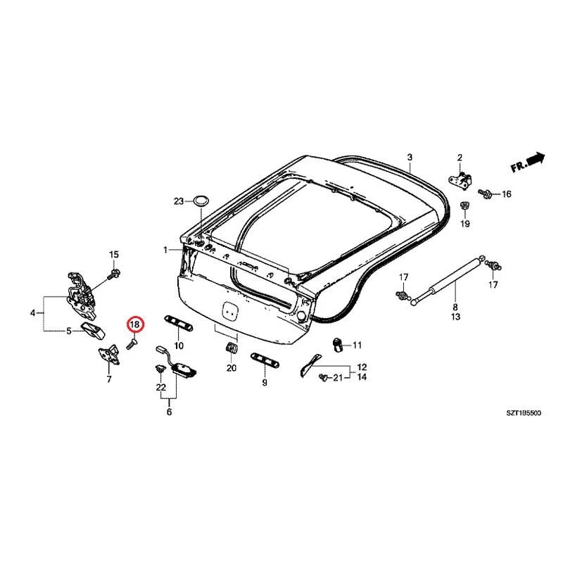 [NEW] JDM HONDA CR-Z ZF1 2012 Tailgate GENUINE OEM - Image 19