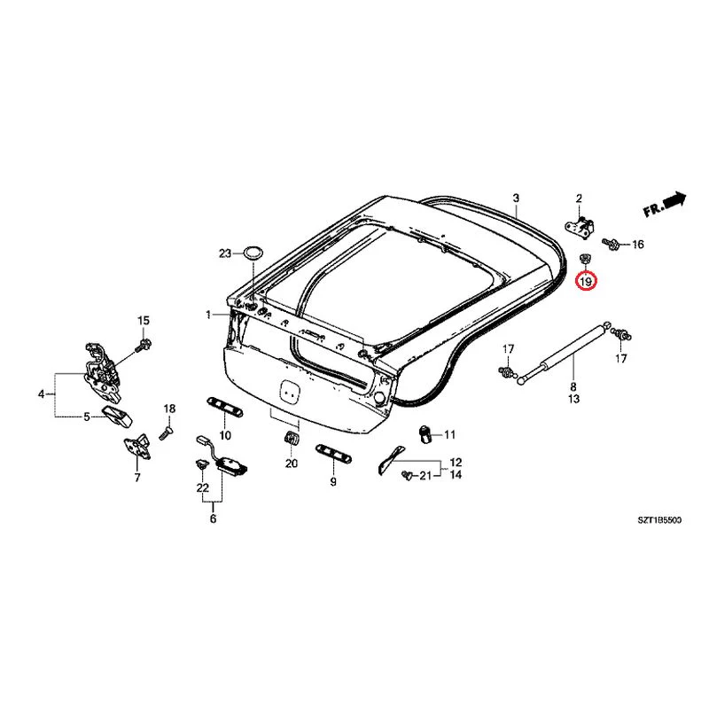 [NEW] JDM HONDA CR-Z ZF1 2012 Tailgate GENUINE OEM - Image 20