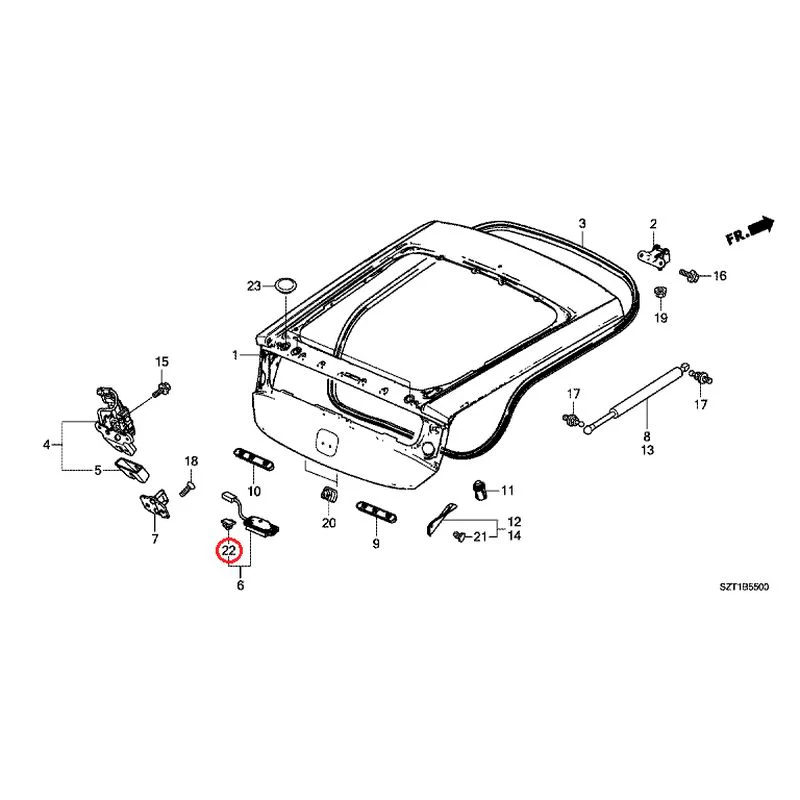 [NEW] JDM HONDA CR-Z ZF1 2012 Tailgate GENUINE OEM - Image 23