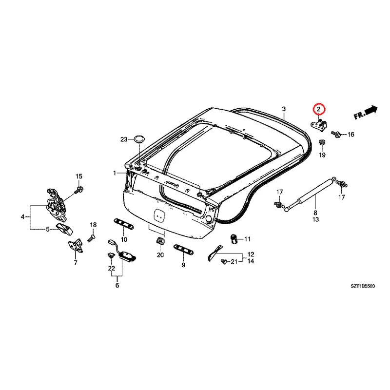 [NEW] JDM HONDA CR-Z ZF1 2012 Tailgate GENUINE OEM - Image 3