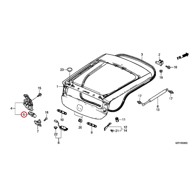 [NEW] JDM HONDA CR-Z ZF1 2012 Tailgate GENUINE OEM - Image 6
