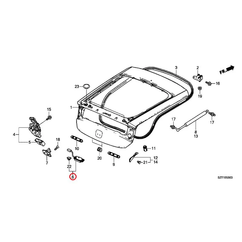 [NEW] JDM HONDA CR-Z ZF1 2012 Tailgate GENUINE OEM - Image 7
