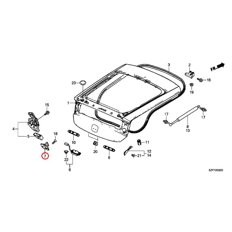 [NEW] JDM HONDA CR-Z ZF1 2012 Tailgate GENUINE OEM - Image 8