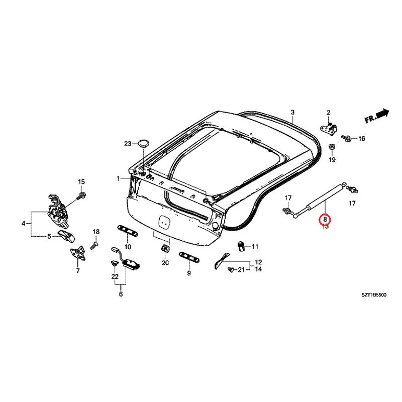 [NEW] JDM HONDA CR-Z ZF1 2012 Tailgate GENUINE OEM - Image 9