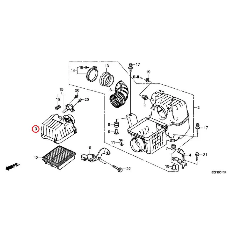 [NEW] JDM HONDA CR-Z ZF1 2012 Air Cleaner GENUINE OEM - Image 5