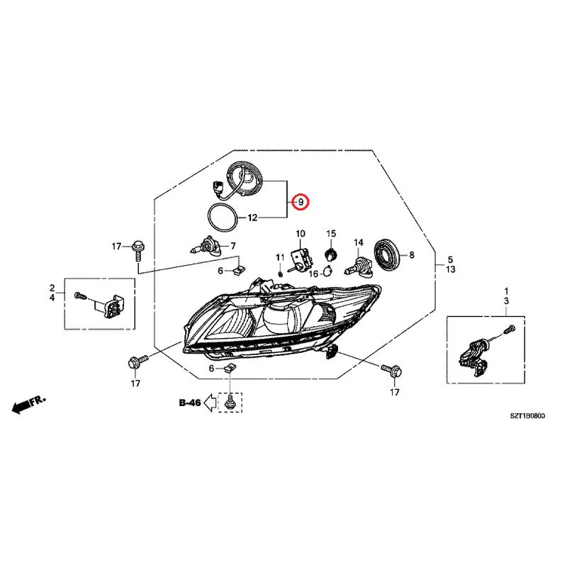 [NEW] JDM HONDA CR-Z ZF1 2012 Headlight GENUINE OEM - Image 10
