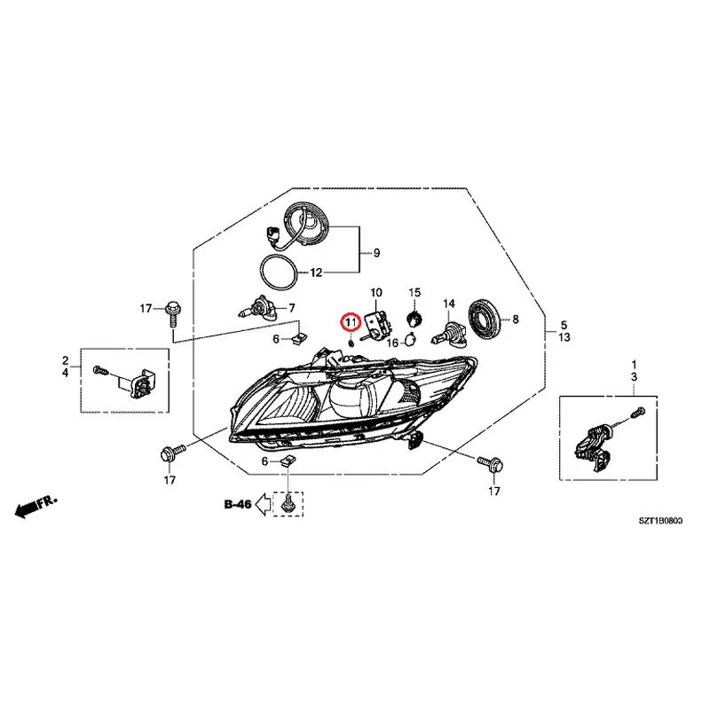 [NEW] JDM HONDA CR-Z ZF1 2012 Headlight GENUINE OEM - Image 12