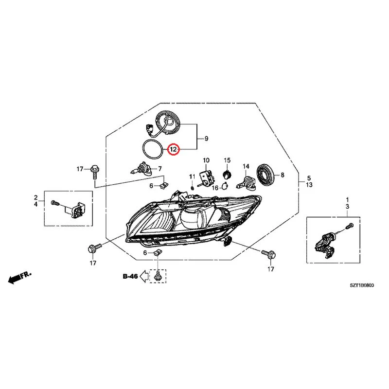 [NEW] JDM HONDA CR-Z ZF1 2012 Headlight GENUINE OEM - Image 13
