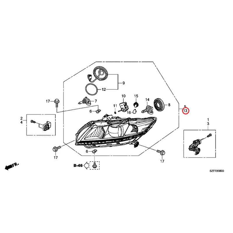 [NEW] JDM HONDA CR-Z ZF1 2012 Headlight GENUINE OEM - Image 14