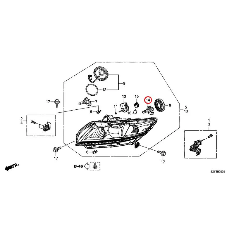 [NEW] JDM HONDA CR-Z ZF1 2012 Headlight GENUINE OEM - Image 15