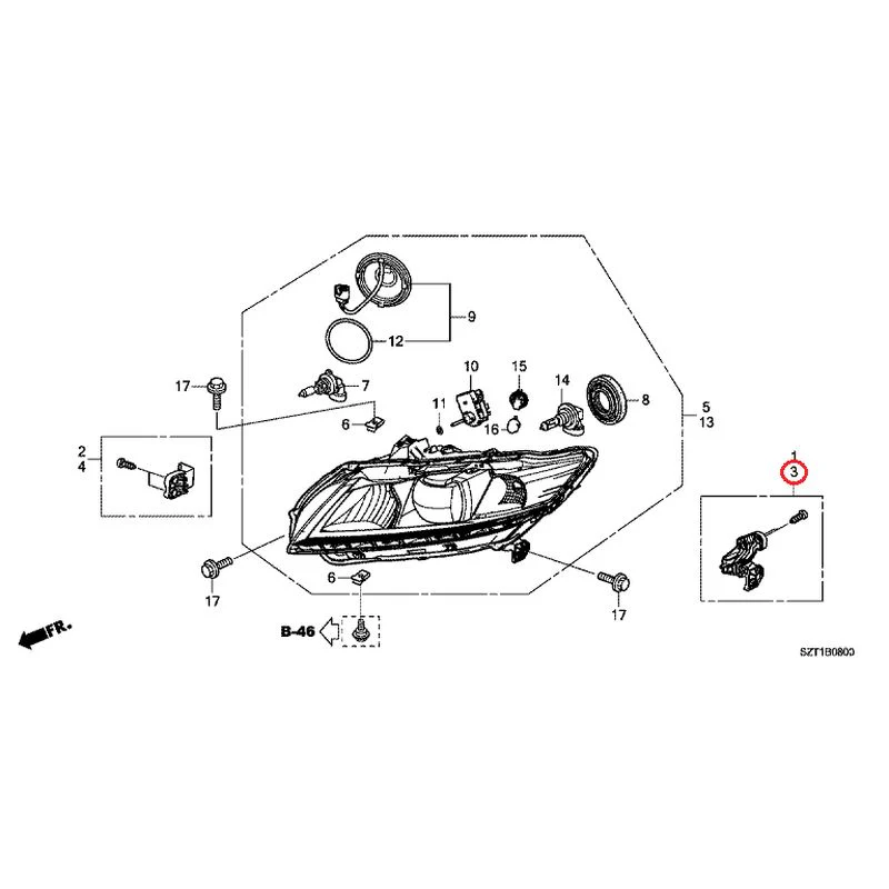 [NEW] JDM HONDA CR-Z ZF1 2012 Headlight GENUINE OEM - Image 4