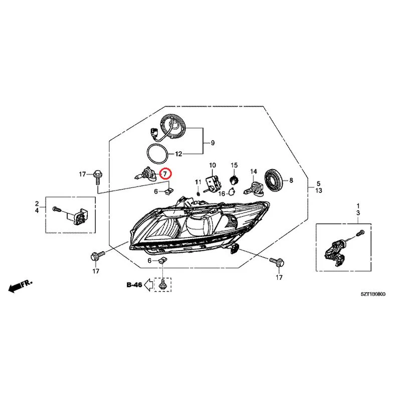 [NEW] JDM HONDA CR-Z ZF1 2012 Headlight GENUINE OEM - Image 8