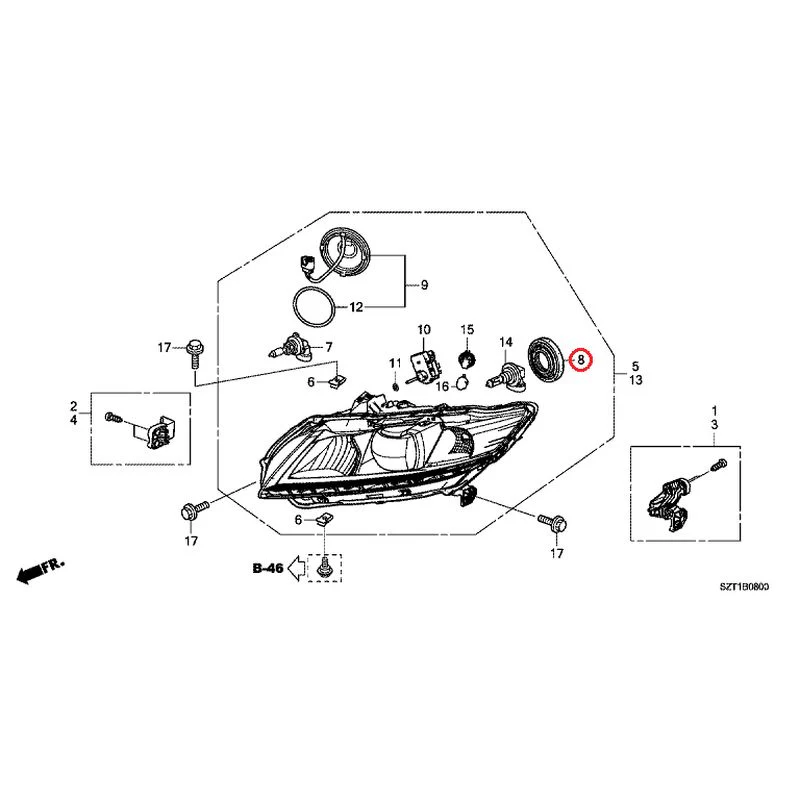 [NEW] JDM HONDA CR-Z ZF1 2012 Headlight GENUINE OEM - Image 9