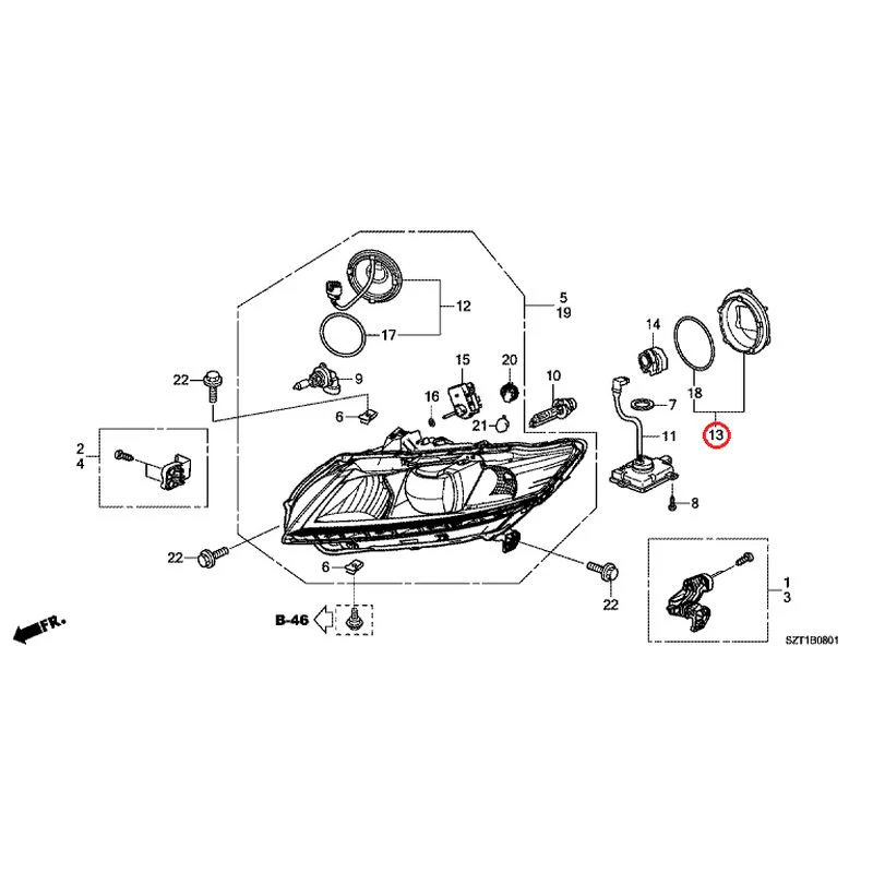 [NEW] JDM HONDA CR-Z ZF1 2012 Headlight (Hid) GENUINE OEM - Image 14