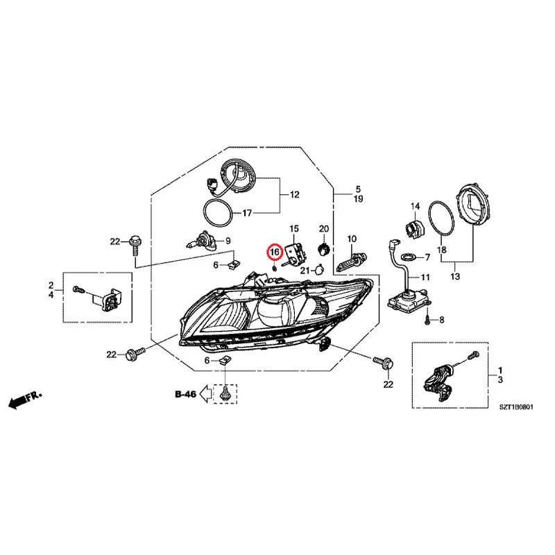 [NEW] JDM HONDA CR-Z ZF1 2012 Headlight (Hid) GENUINE OEM - Image 17