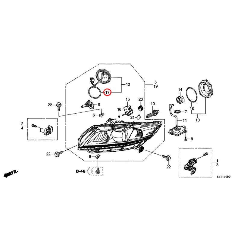[NEW] JDM HONDA CR-Z ZF1 2012 Headlight (Hid) GENUINE OEM - Image 18