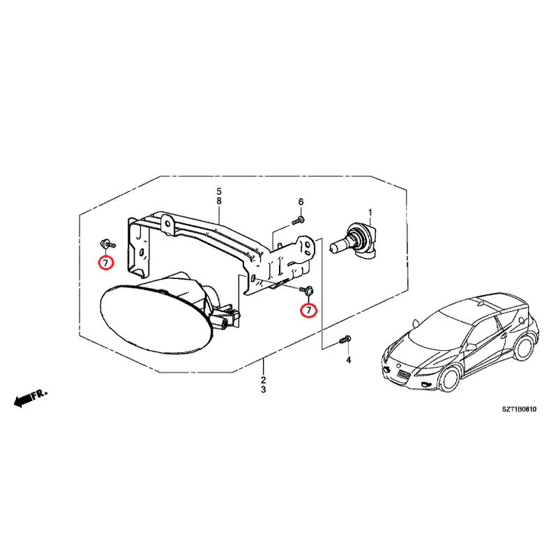 [NEW] JDM HONDA CR-Z ZF1 2012 Fog Lights GENUINE OEM - Image 9