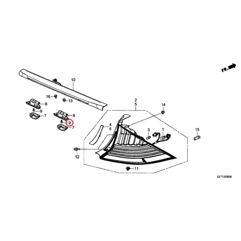[NEW] JDM HONDA CR-Z ZF1 2012 Tail Lights/License Lights GENUINE OEM - Image 10