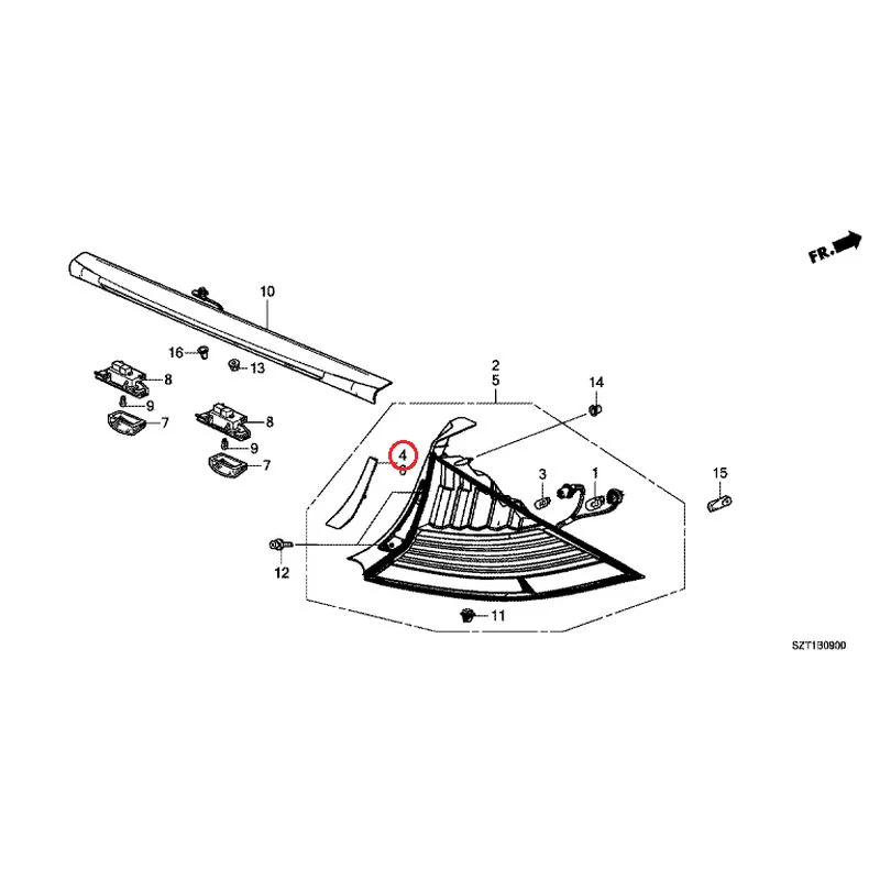 [NEW] JDM HONDA CR-Z ZF1 2012 Tail Lights/License Lights GENUINE OEM - Image 5