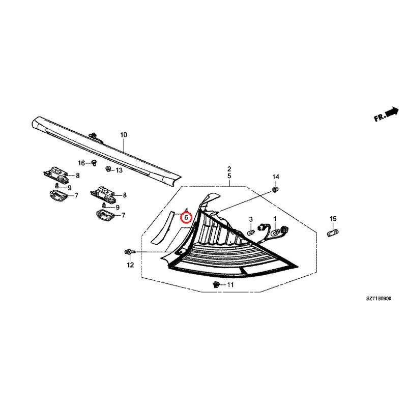 [NEW] JDM HONDA CR-Z ZF1 2012 Tail Lights/License Lights GENUINE OEM - Image 7