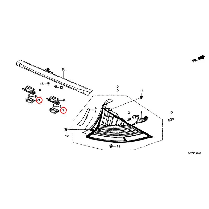 [NEW] JDM HONDA CR-Z ZF1 2012 Tail Lights/License Lights GENUINE OEM - Image 8