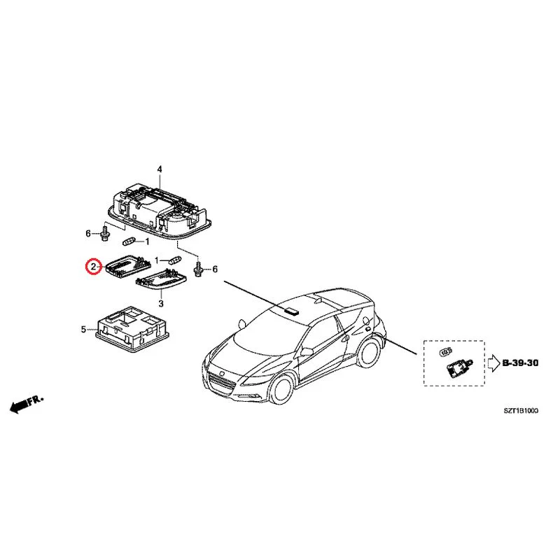 [NEW] JDM HONDA CR-Z ZF1 2012 Interior Lights GENUINE OEM - Image 3