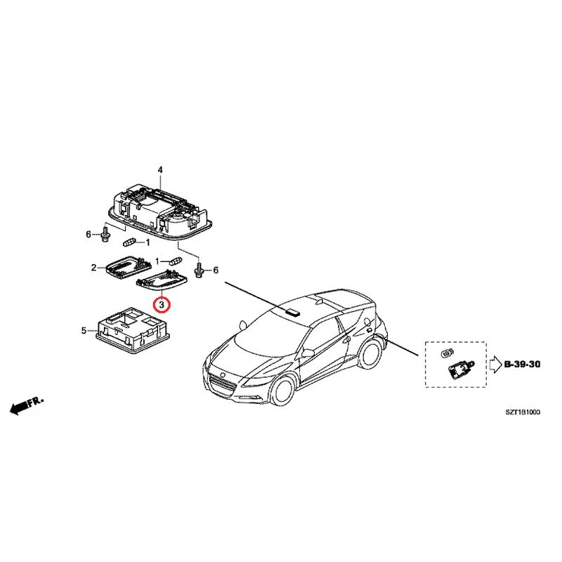 [NEW] JDM HONDA CR-Z ZF1 2012 Interior Lights GENUINE OEM - Image 4