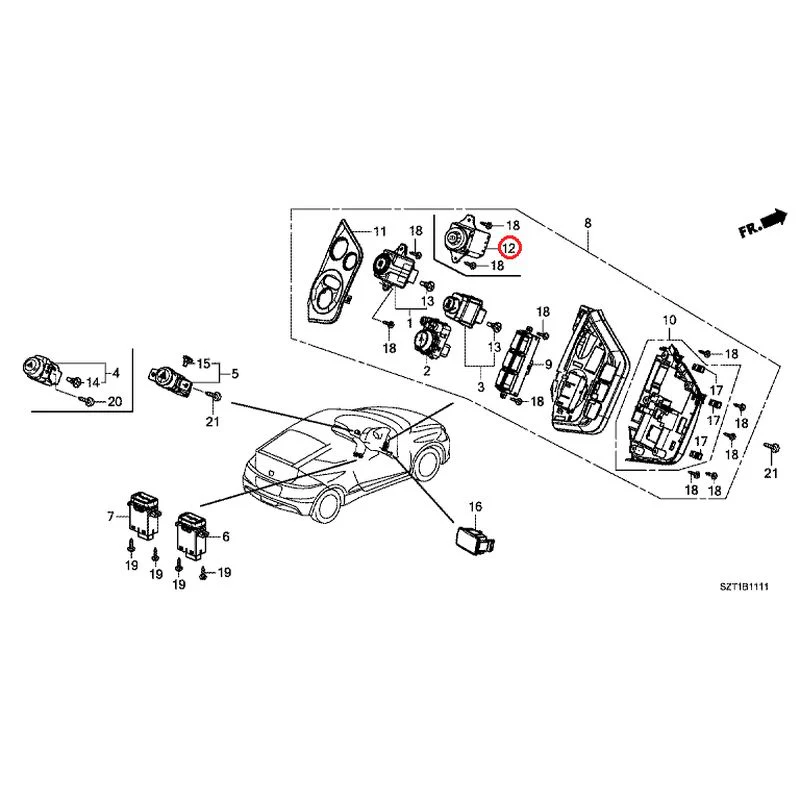 [NEW] JDM HONDA CR-Z ZF1 2012 Switches GENUINE OEM - Image 12