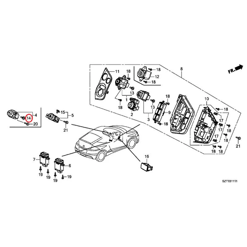 [NEW] JDM HONDA CR-Z ZF1 2012 Switches GENUINE OEM - Image 14
