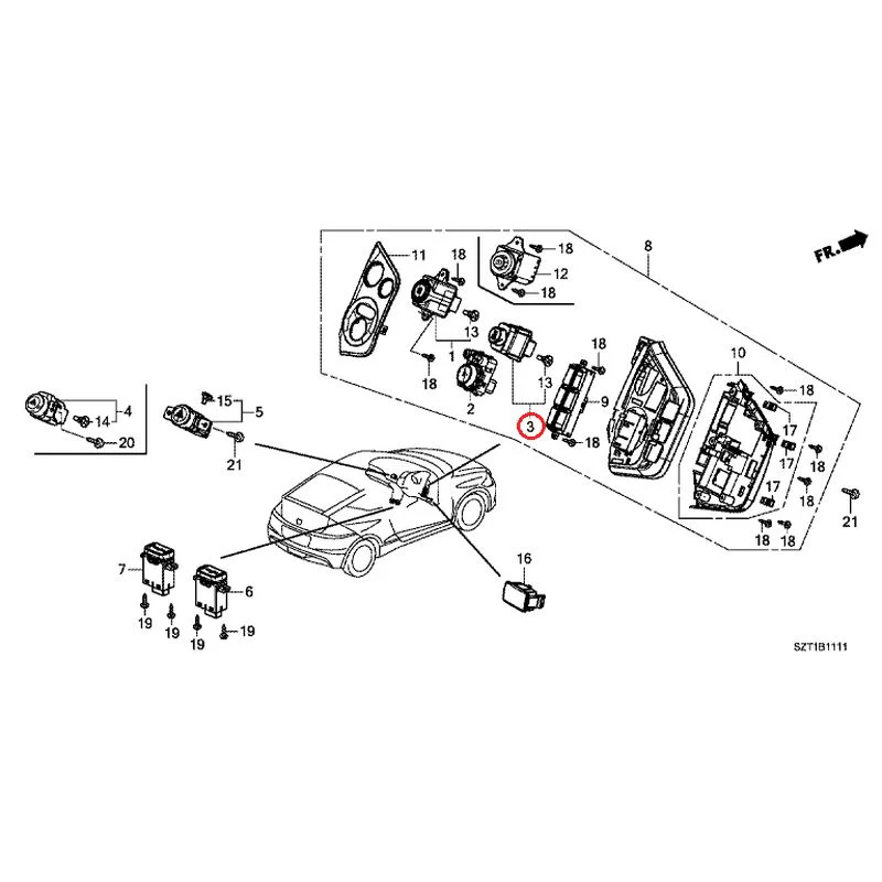 [NEW] JDM HONDA CR-Z ZF1 2012 Switches GENUINE OEM - Image 4