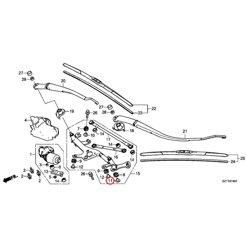[NEW] JDM HONDA CR-Z ZF1 2012 Front Windshield Wiper GENUINE OEM - Image 12