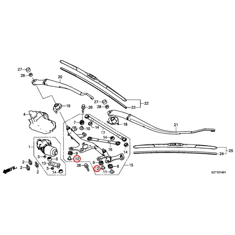 [NEW] JDM HONDA CR-Z ZF1 2012 Front Windshield Wiper GENUINE OEM - Image 13