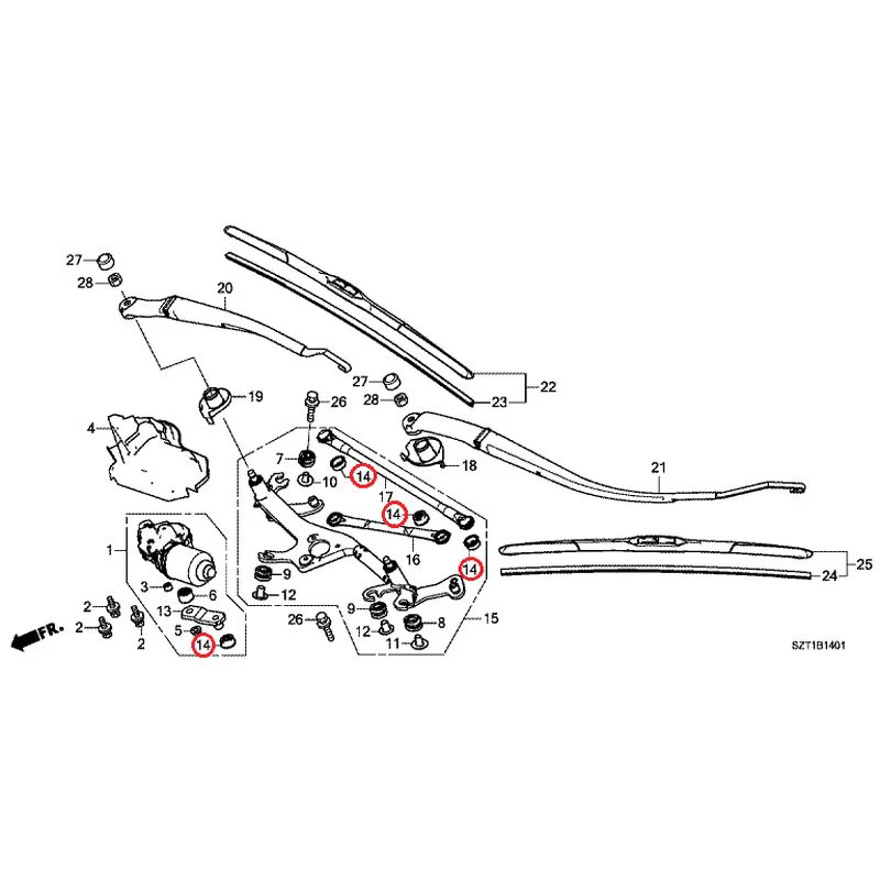 [NEW] JDM HONDA CR-Z ZF1 2012 Front Windshield Wiper GENUINE OEM - Image 15