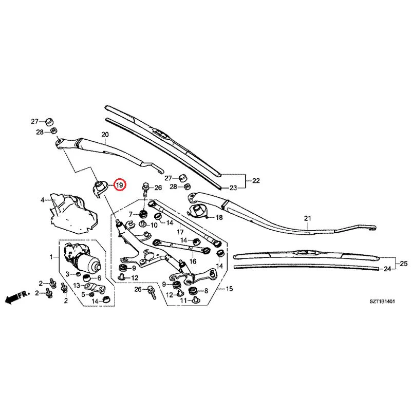 [NEW] JDM HONDA CR-Z ZF1 2012 Front Windshield Wiper GENUINE OEM - Image 20