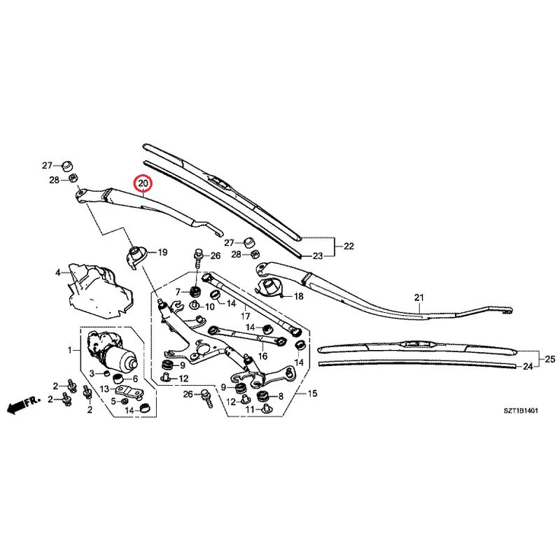 [NEW] JDM HONDA CR-Z ZF1 2012 Front Windshield Wiper GENUINE OEM - Image 21